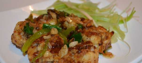 Butter garlic prawns