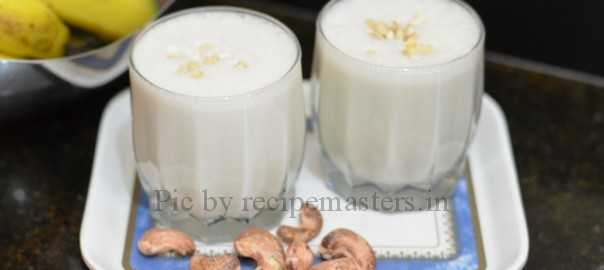 Cashew banana milkshake