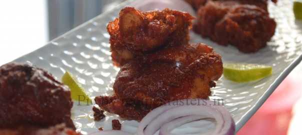 Fried chicken kabab