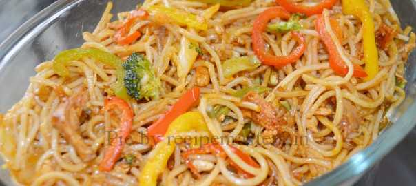 Chiili garlic chicken noodles