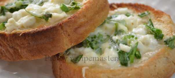 paneer green onion toast